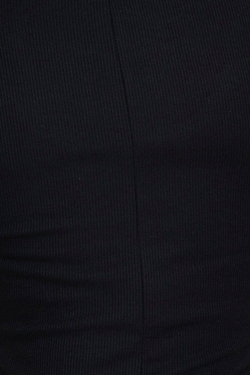 T-SHIRT Black T Shirt Short Sleeve Crop Crew Neck for Women by Ally