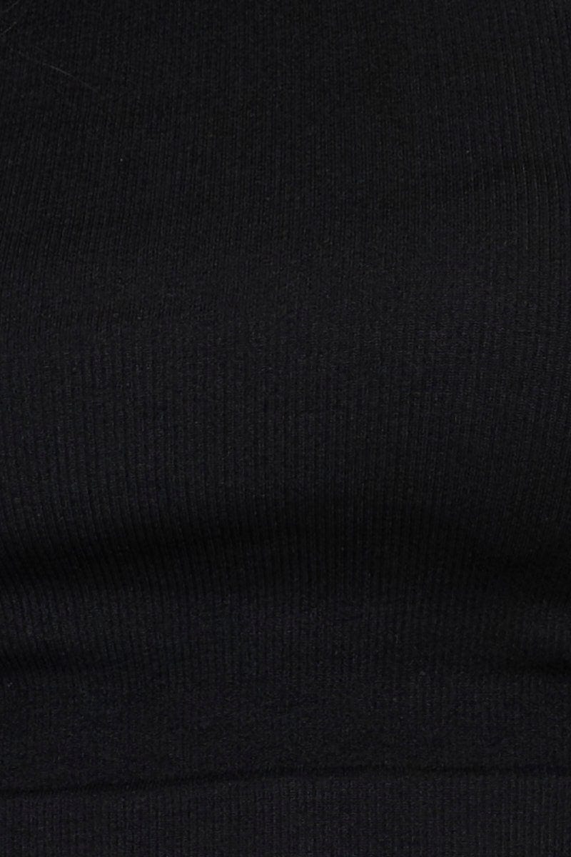 T-SHIRT Black T Shirt Short Sleeve Crop Crew Neck for Women by Ally