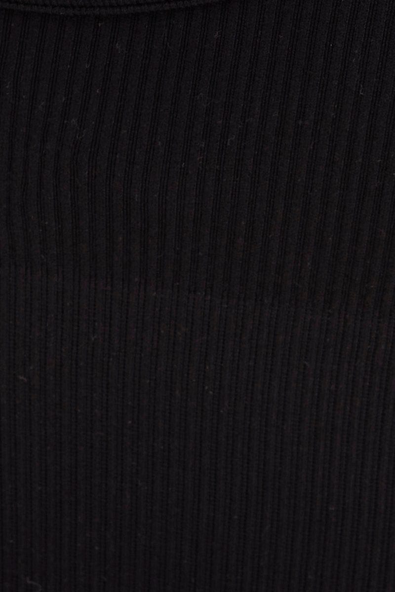 TANK Black Seamless Top Scoop Neck Crop for Women by Ally