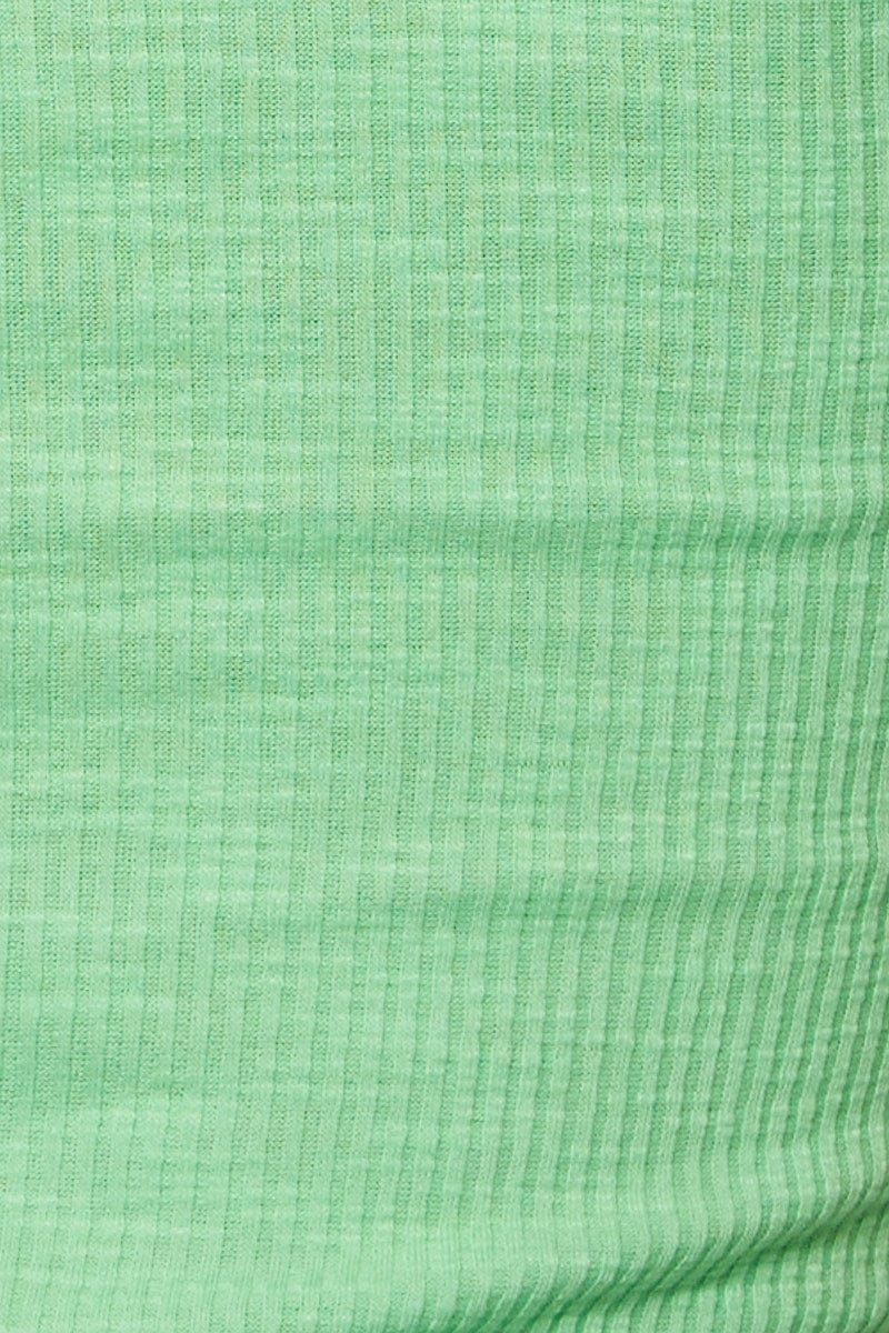 TANK CROP Green Crop T Shirt Short Sleeve for Women by Ally