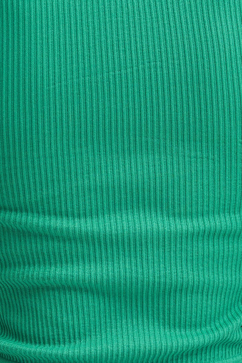 TANK Green Tank Top Crew Neck Seamless for Women by Ally