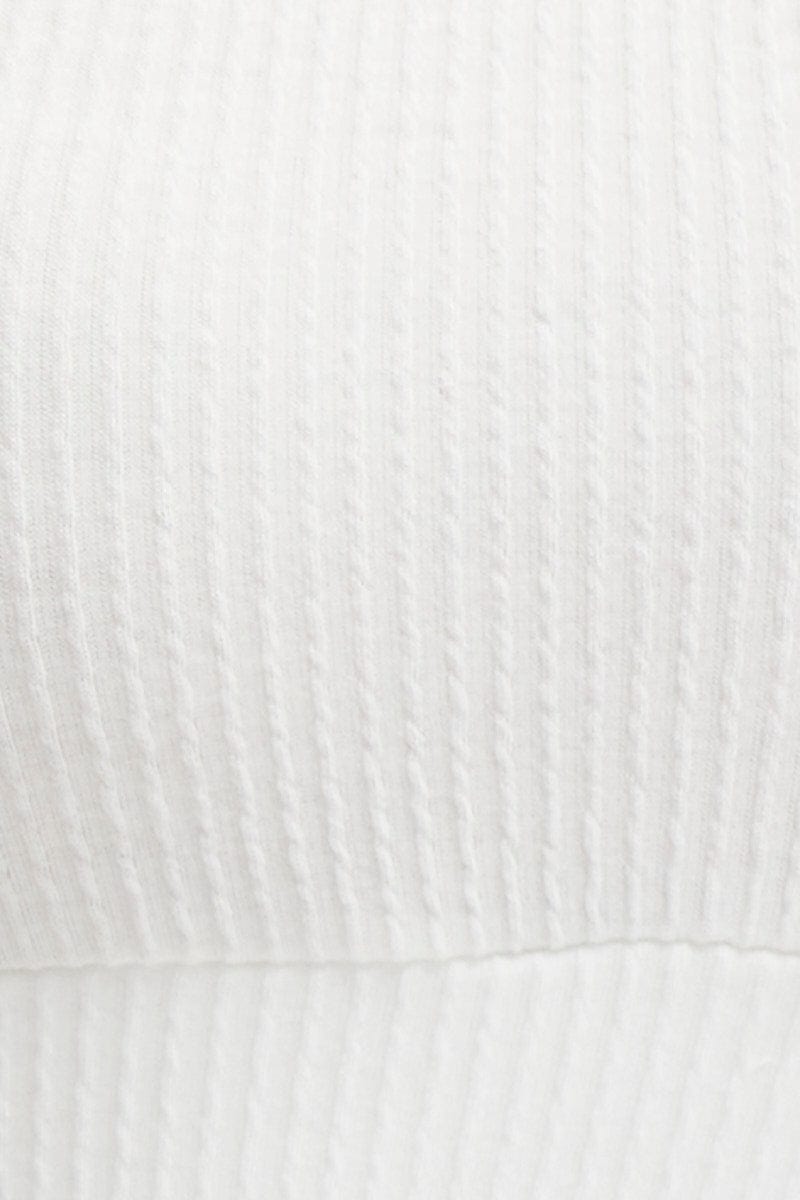 TANK SEMI CROP SET White Jersey Loungewear Sleeveless for Women by Ally