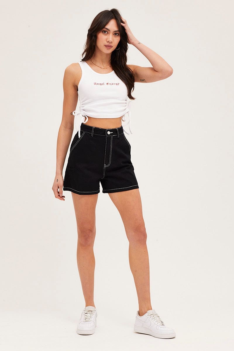 Women’s White Drawstring Top | Ally Fashion