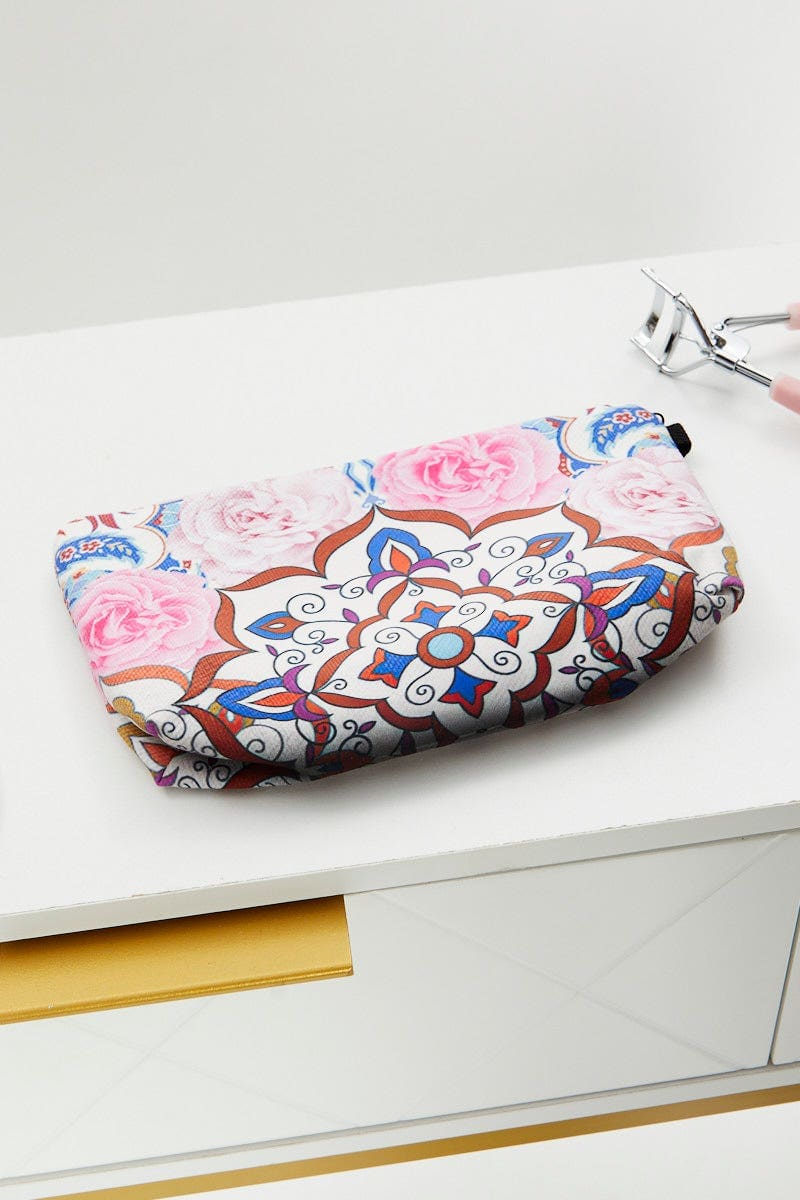 TOOLS Print Baroque Rose Print Make-Up Bag for Women by Ally