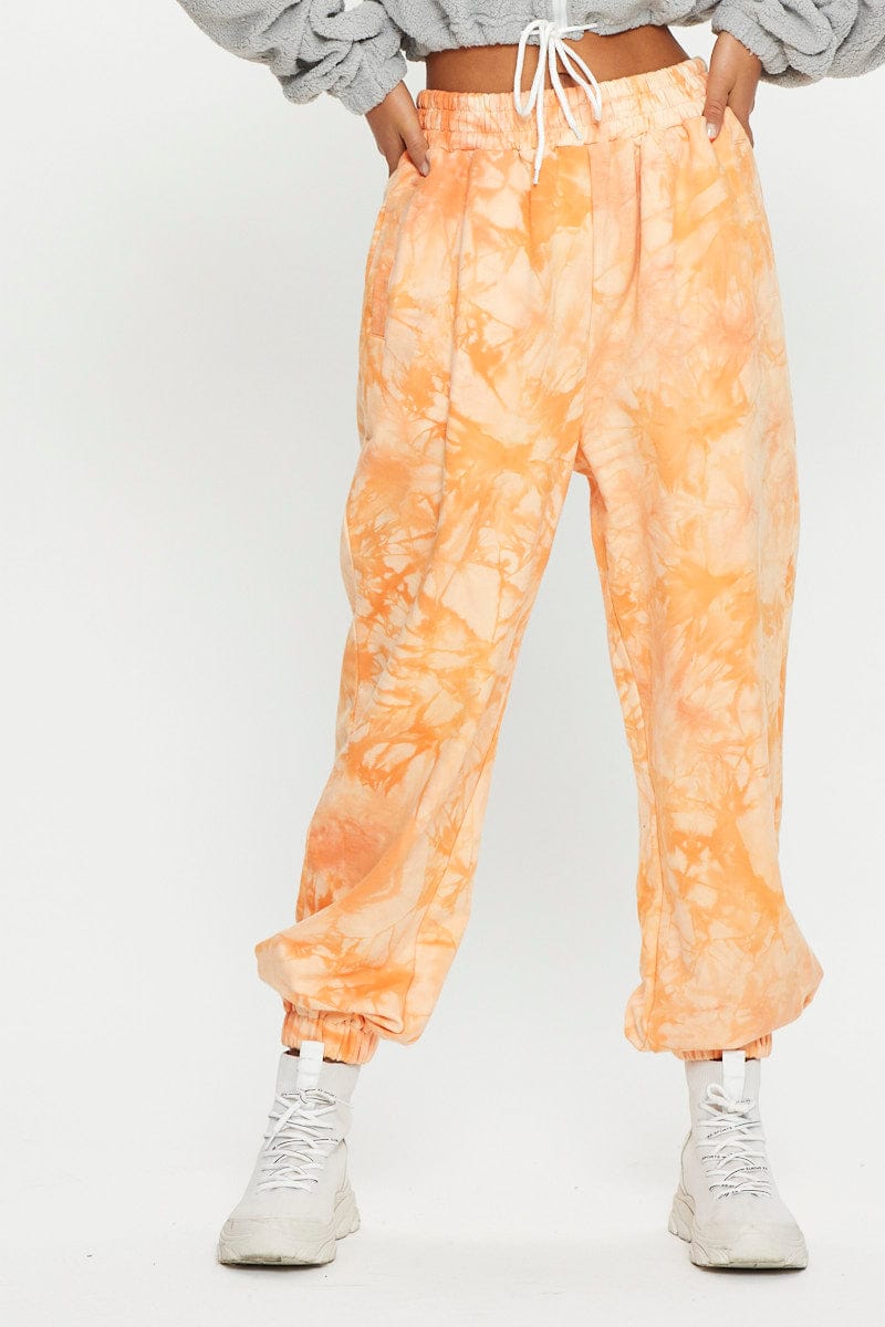 TRACKPANT Multi Tie Dye Track Pants for Women by Ally