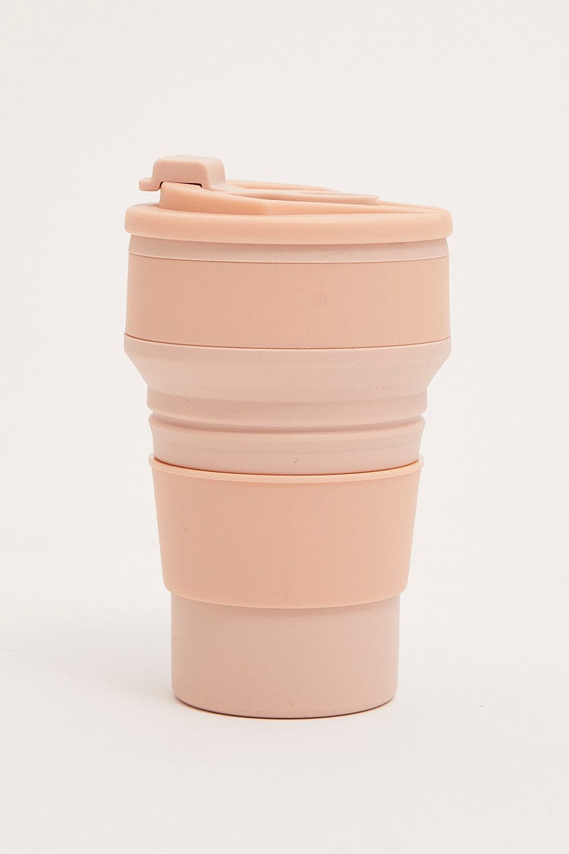 TRAVEL Orange Travel Silicone Folding Cup 500Ml for Women by Ally