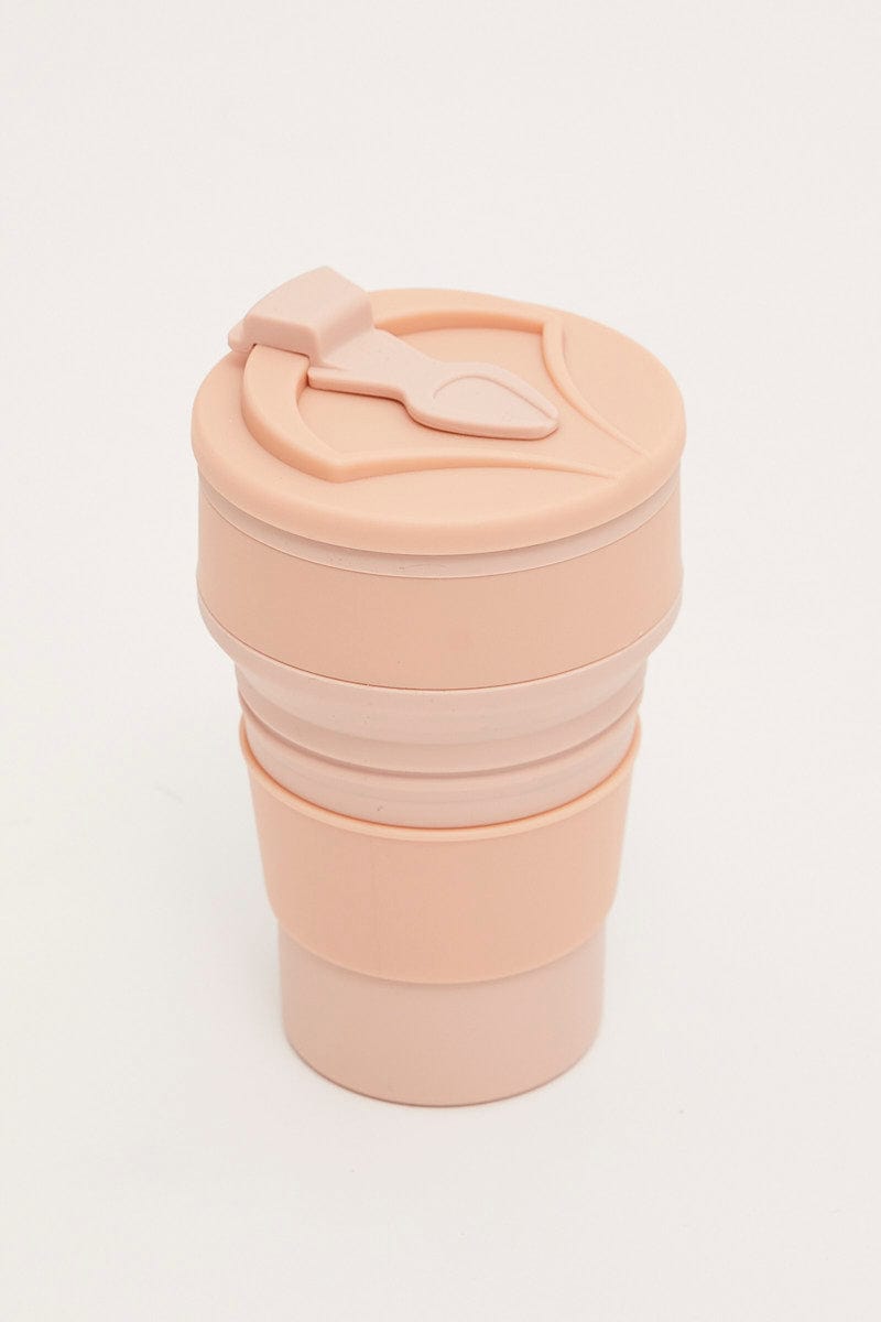 TRAVEL Orange Travel Silicone Folding Cup 500Ml for Women by Ally