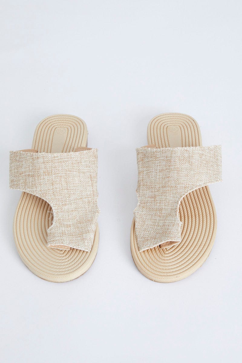 TRIAL ACCS Camel Flat Slides for Women by Ally