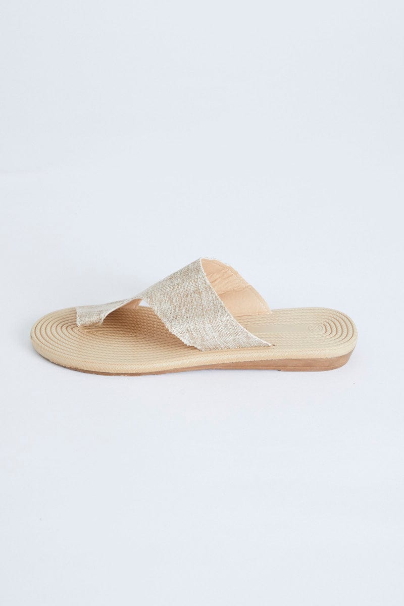 TRIAL ACCS Camel Flat Slides for Women by Ally