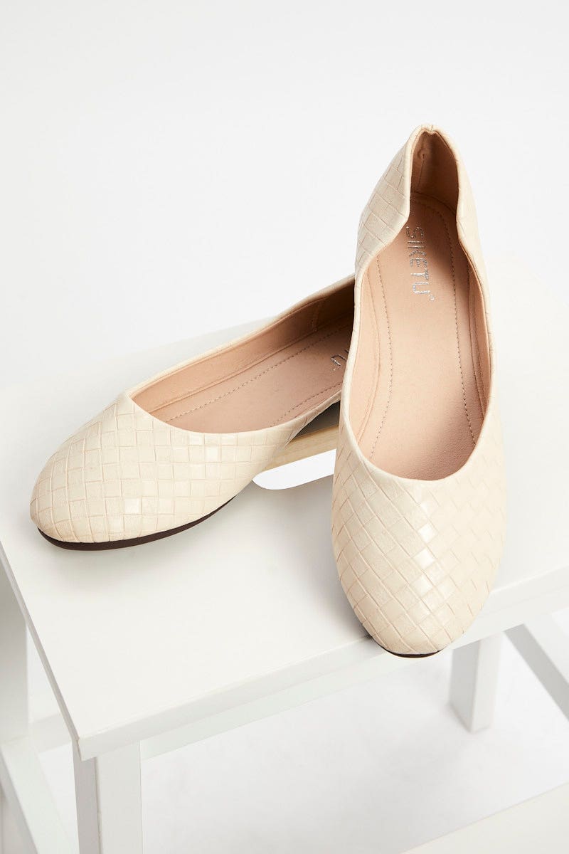 TRIAL ACCS Nude Quilted Ballet Flat for Women by Ally