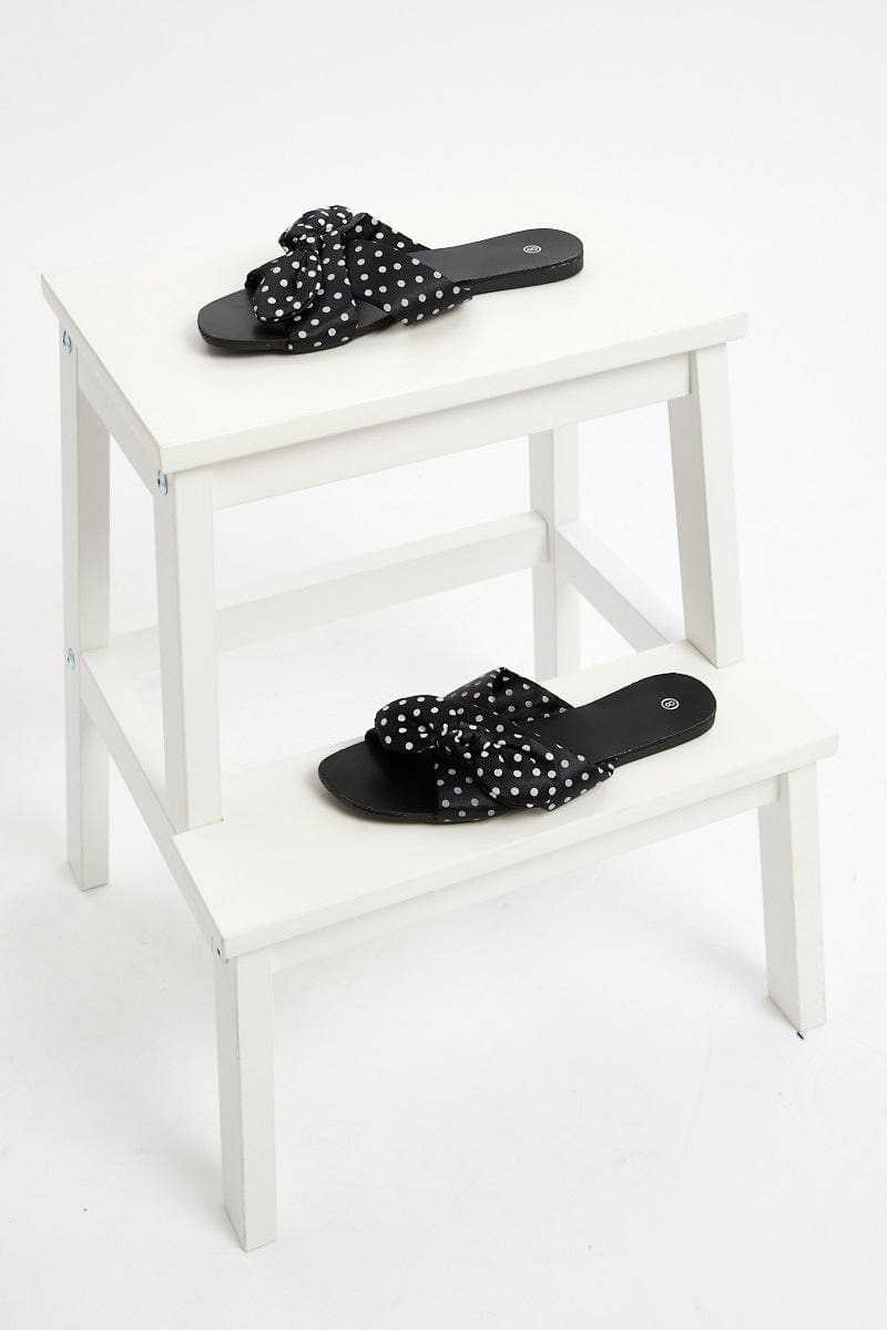 TRIAL ACCS Polka Dot Flat Slides for Women by Ally