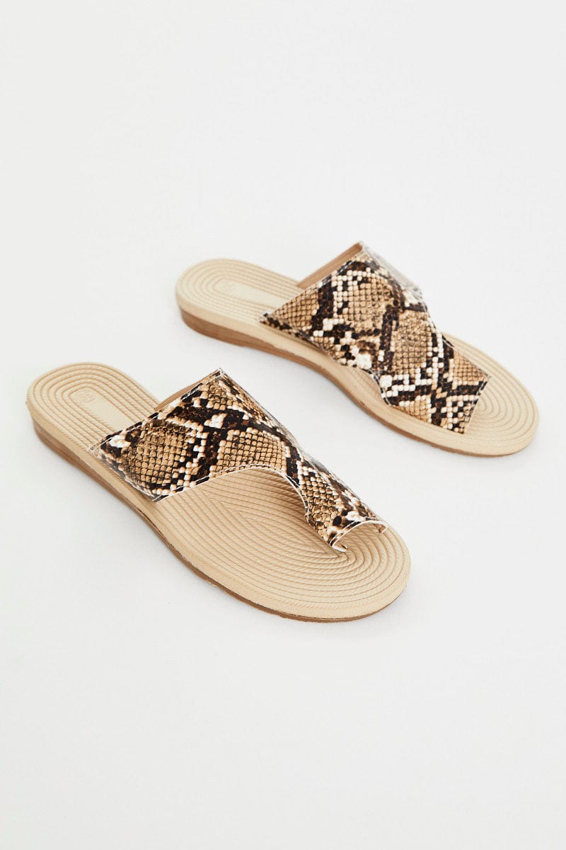 TRIAL ACCS Print Flat Slides for Women by Ally