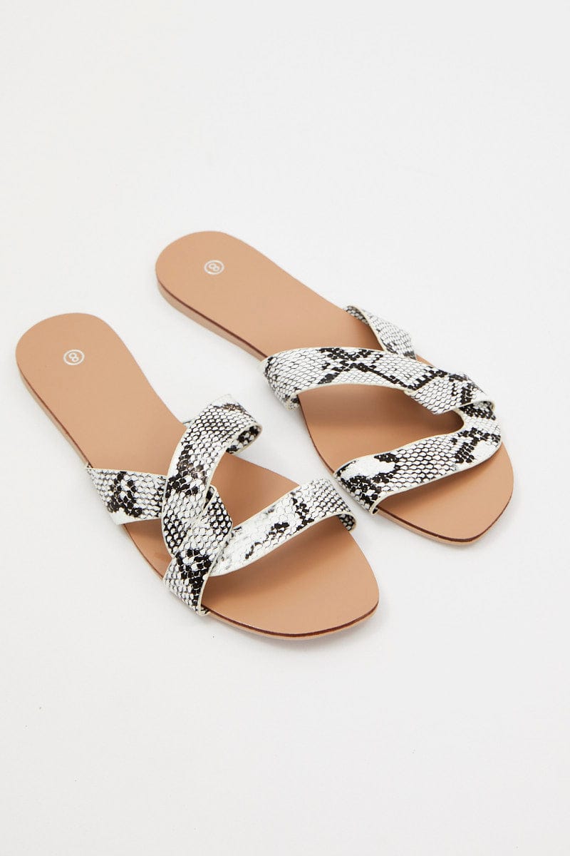TRIAL ACCS Print Flat Slides for Women by Ally