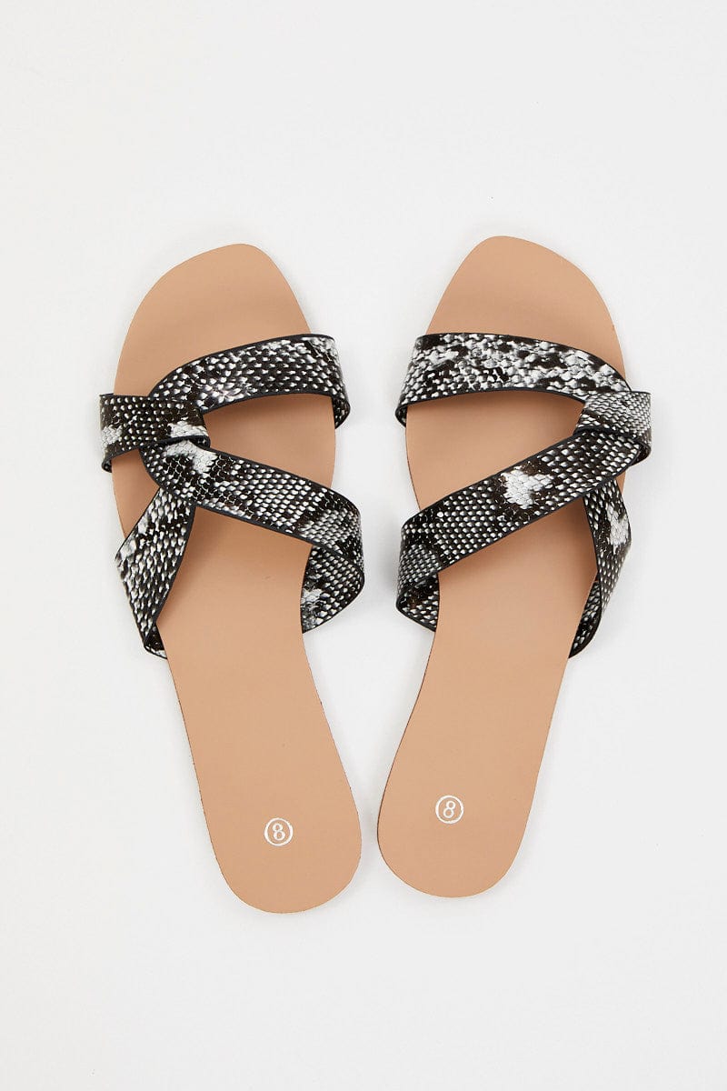 Print Flat Slides from Ally Fashion