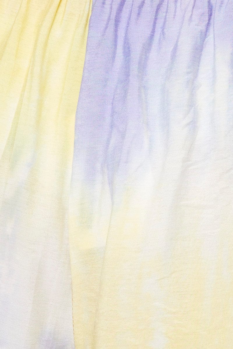 TRIAL BOTTOM Print Tie Dye Shorts for Women by Ally