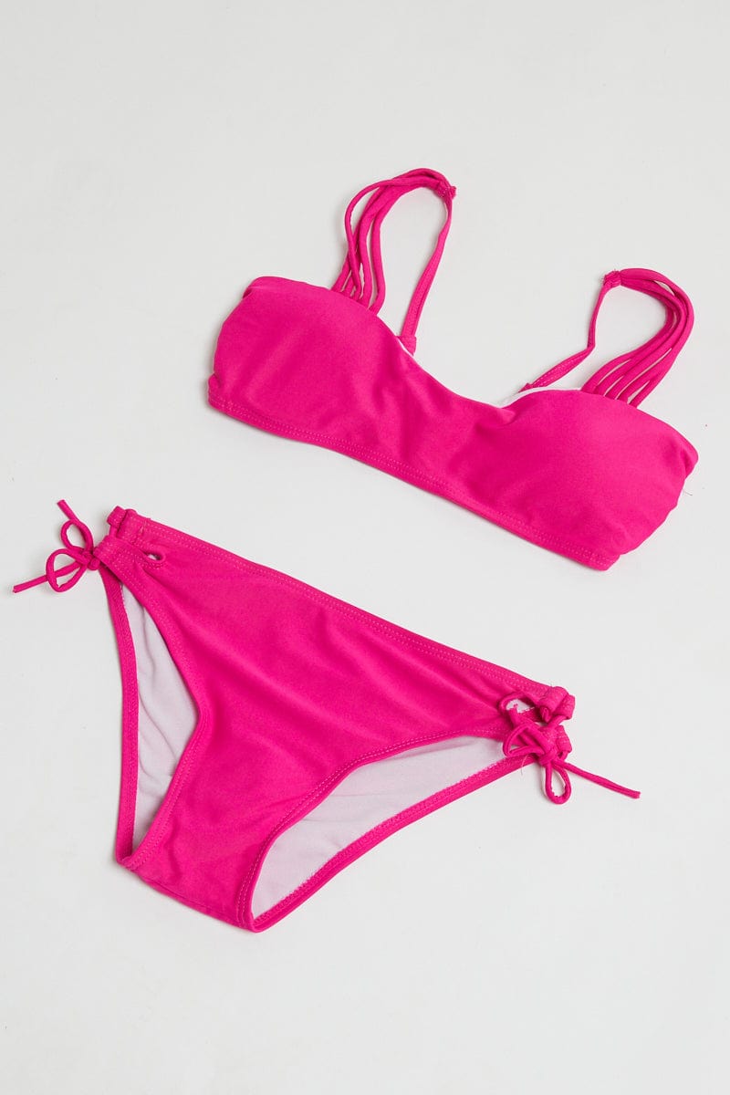 TRIAL CURVY Blue Pink Scoop Neck Bikini for Women by Ally