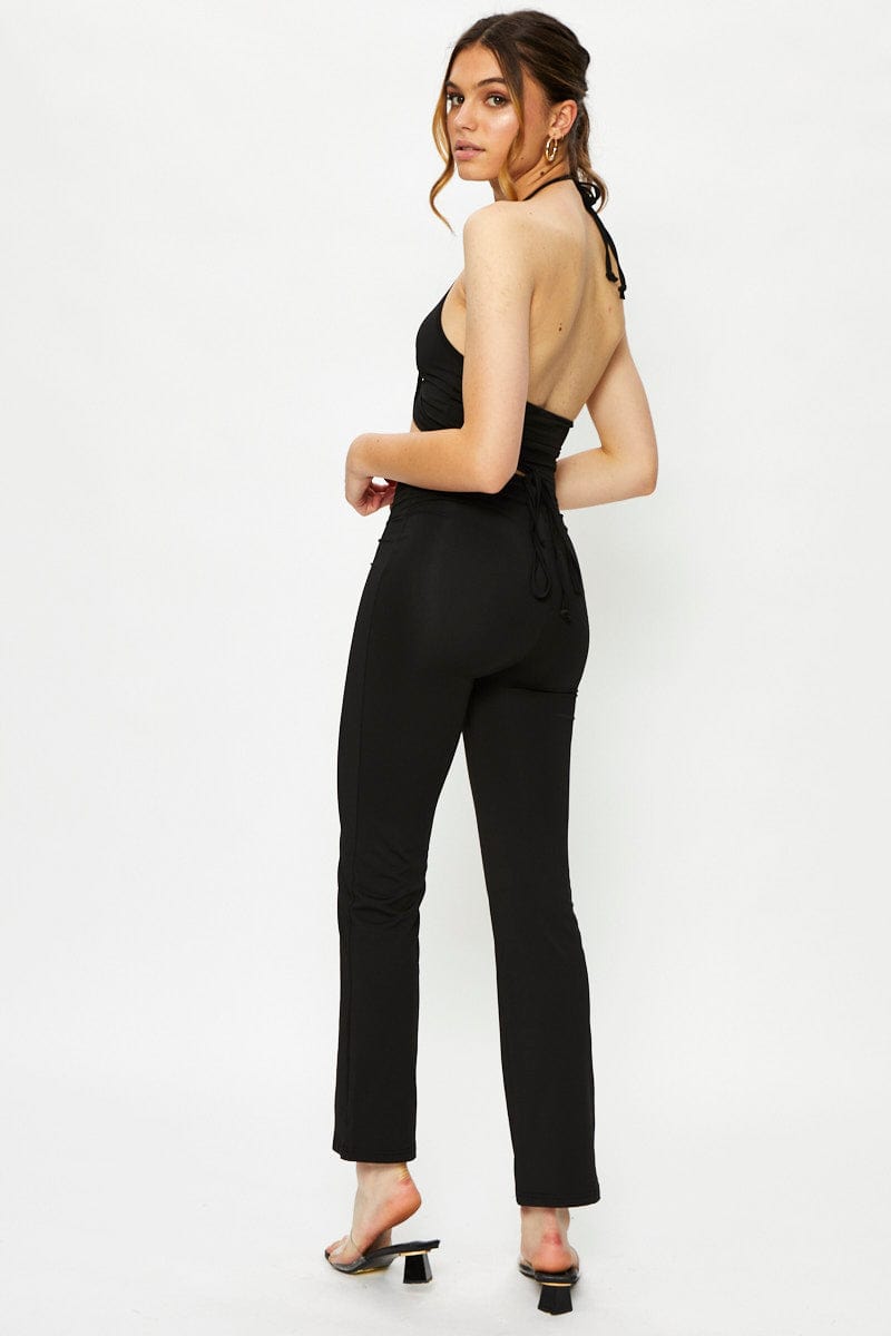 Women's Black Cut Out Legging Set