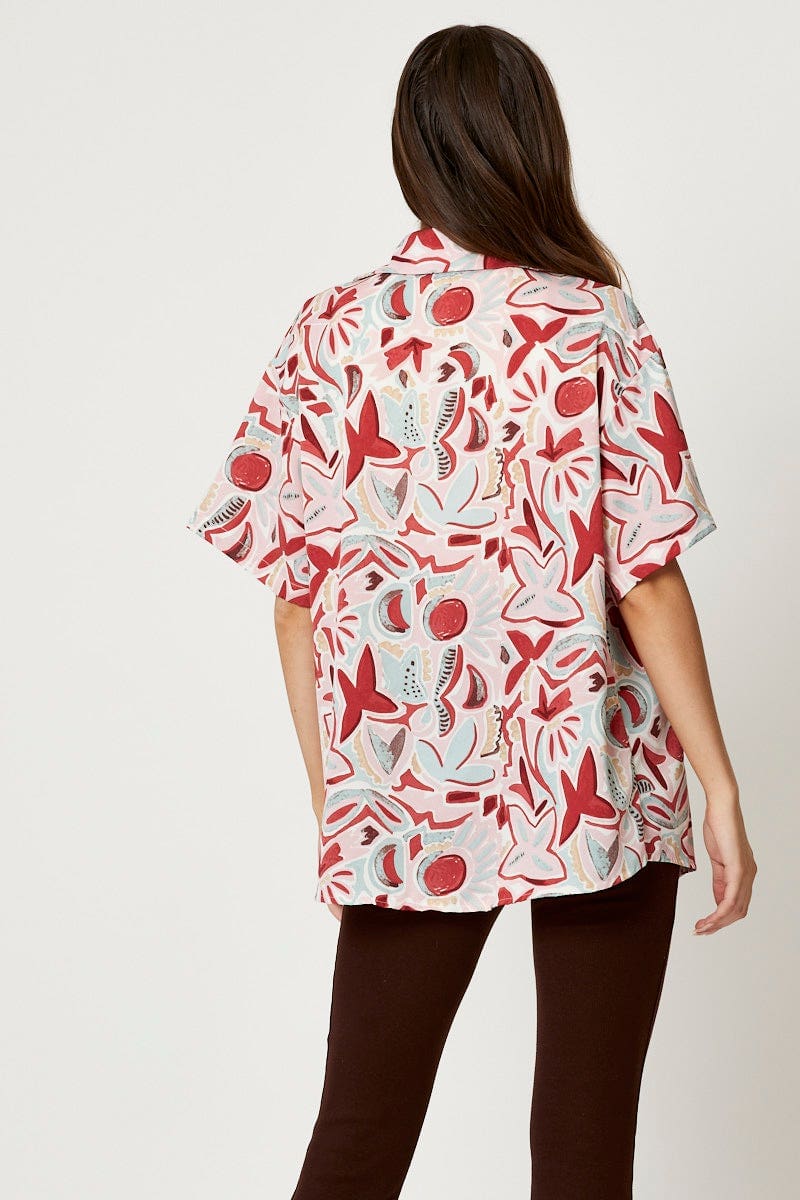TRIAL WOVEN Print Button Down Printed Shirt for Women by Ally