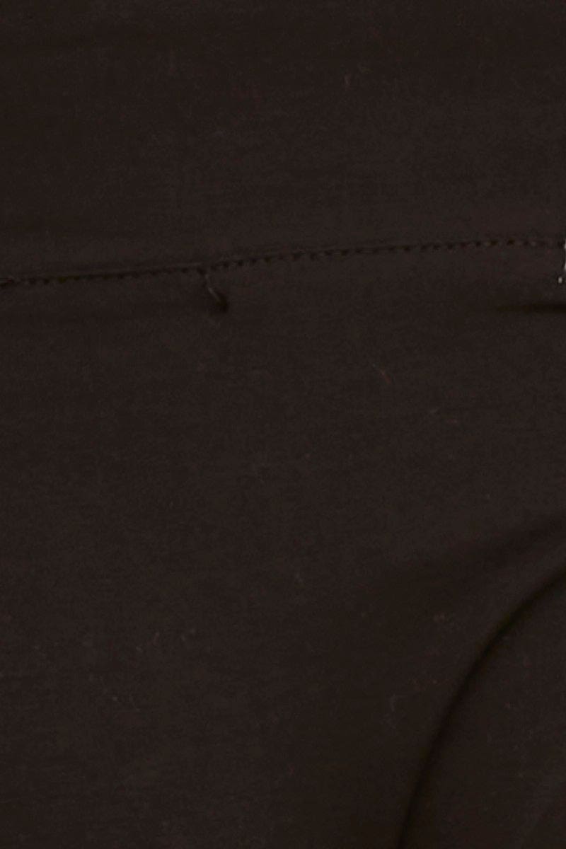 UNDERWEAR Black Full Brief Wide Waistband Detail Cotton Stretch for Women by Ally