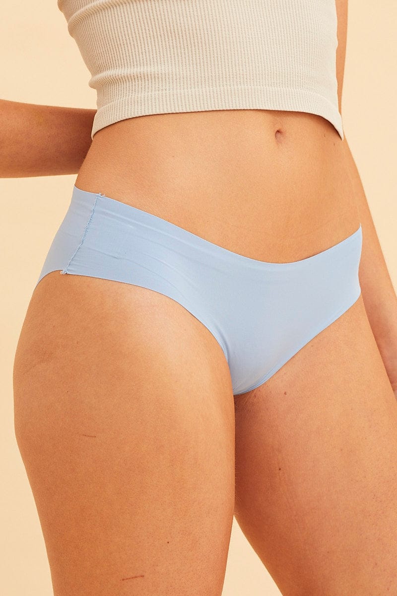 UNDERWEAR Blue Cheeky Brief Invisible for Women by Ally