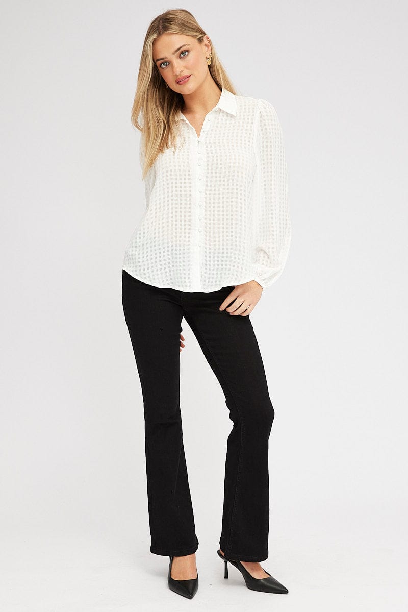 White Shirt Long Sleeve Texture for Ally Fashion