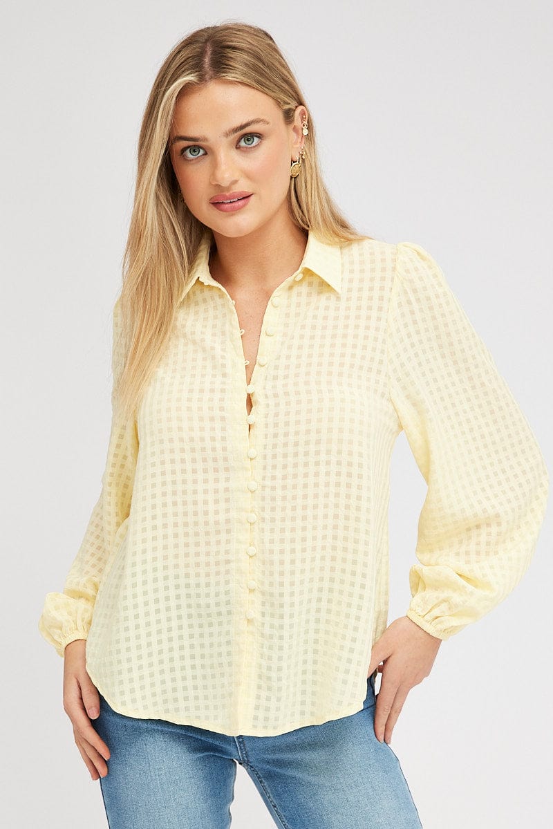 Yellow Shirt Long Sleeve Texture for Ally Fashion