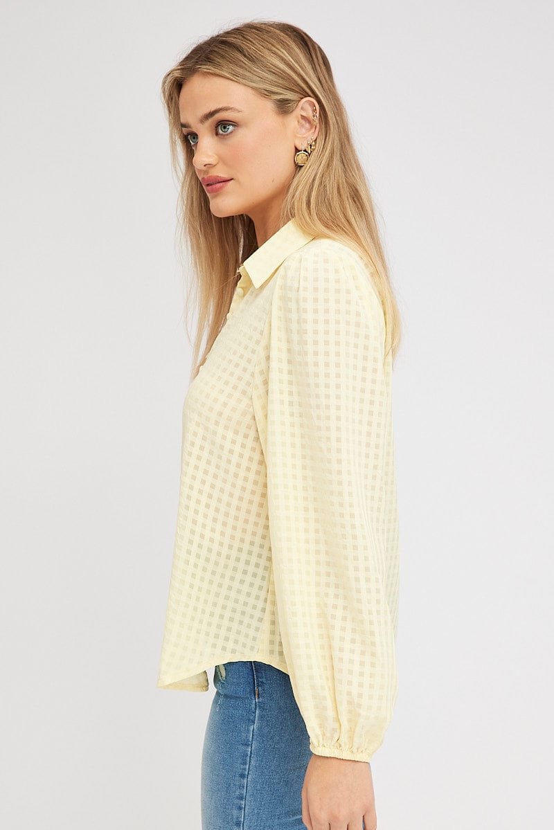 Yellow Shirt Long Sleeve Texture for Ally Fashion