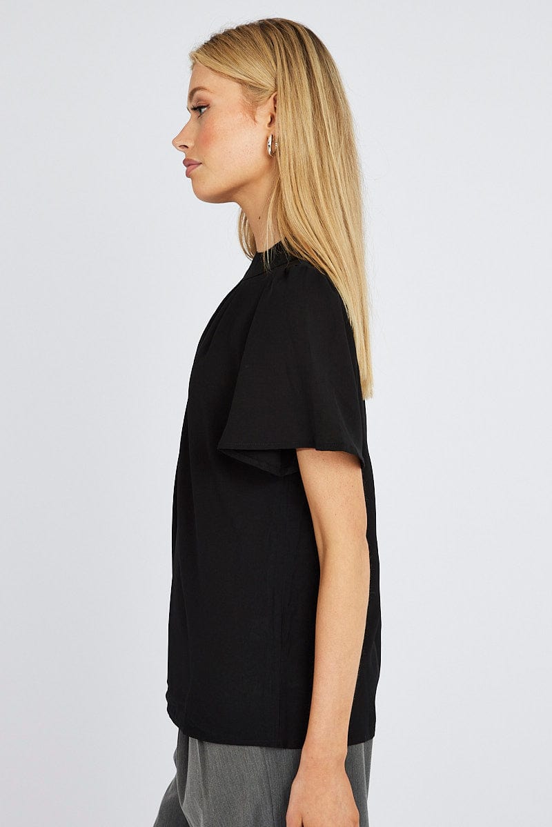 Black Top Short Sleeve for Ally Fashion