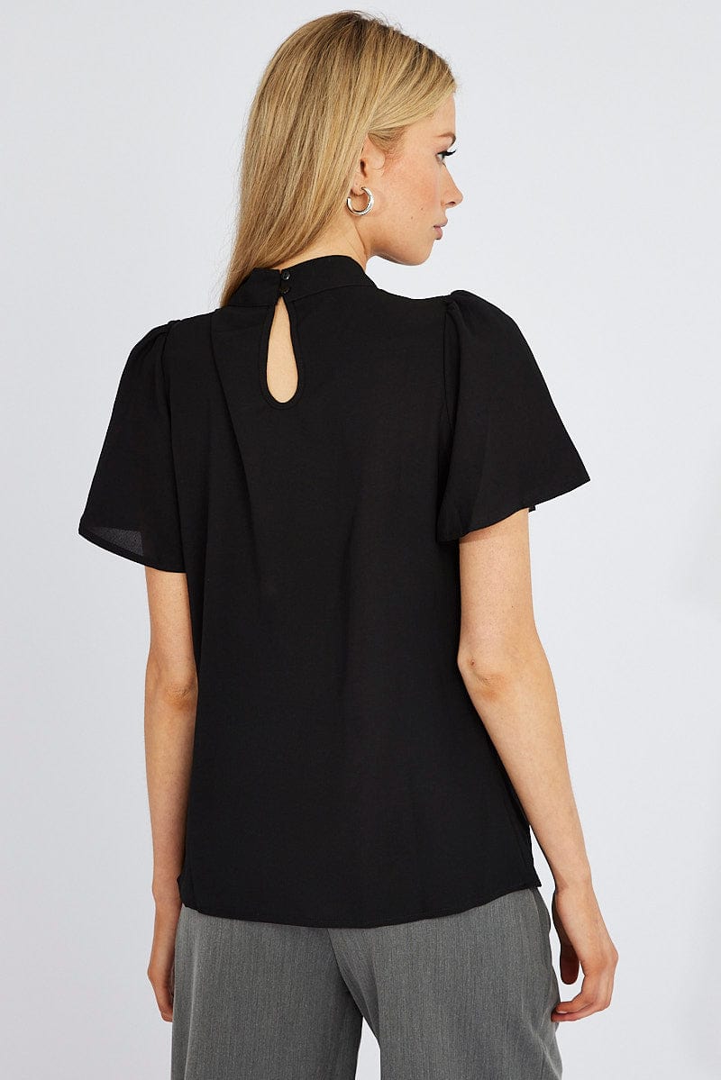 Black Top Short Sleeve for Ally Fashion