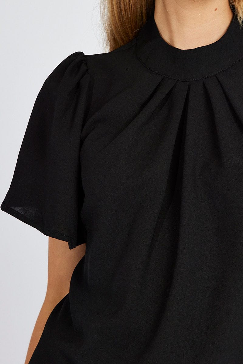 Black Top Short Sleeve for Ally Fashion