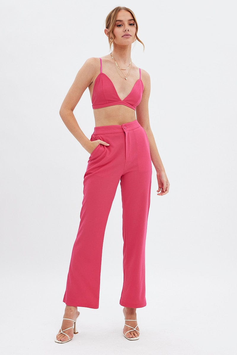 Pink Crop Top Seamless for Ally Fashion