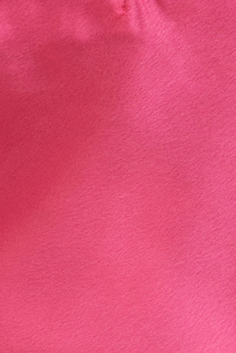 Pink Bodysuit Cami Sleeveless Cowl Neck Satin for Ally Fashion