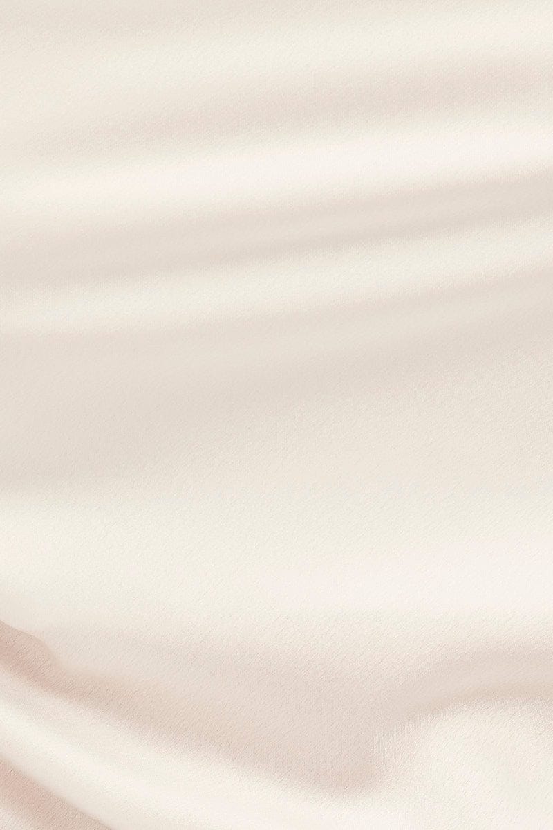 White Bodysuit Cami Sleeveless Cowl Neck Satin for Ally Fashion