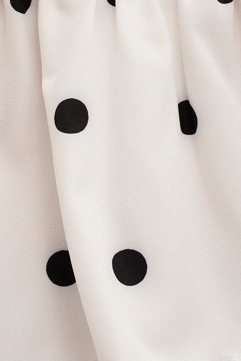 White Polka Dot Twist Front Cami for Ally Fashion