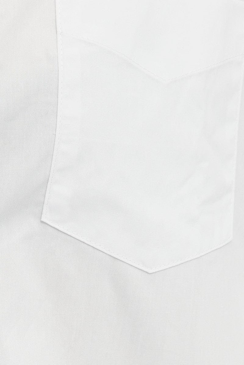 White Shirt Long Sleeve Collared Neck for Ally Fashion