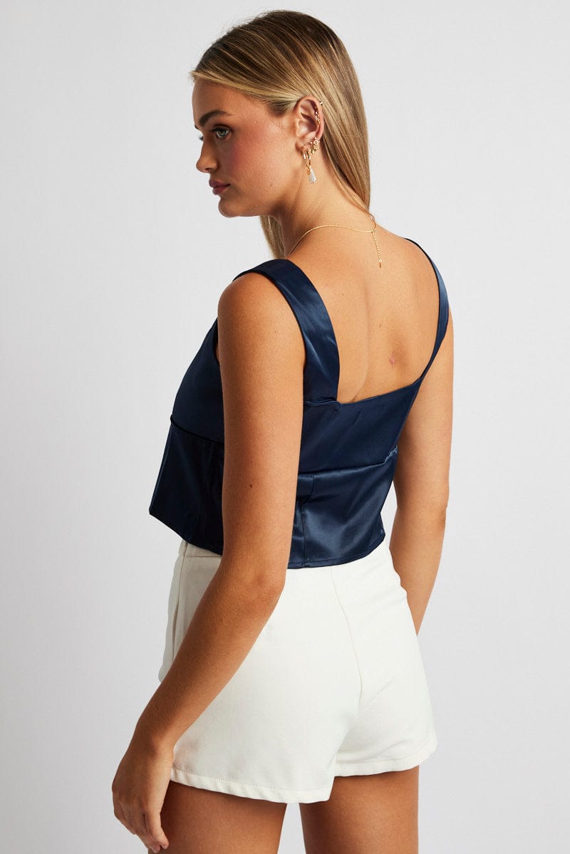 Blue Cami Top Sleeveless for Ally Fashion