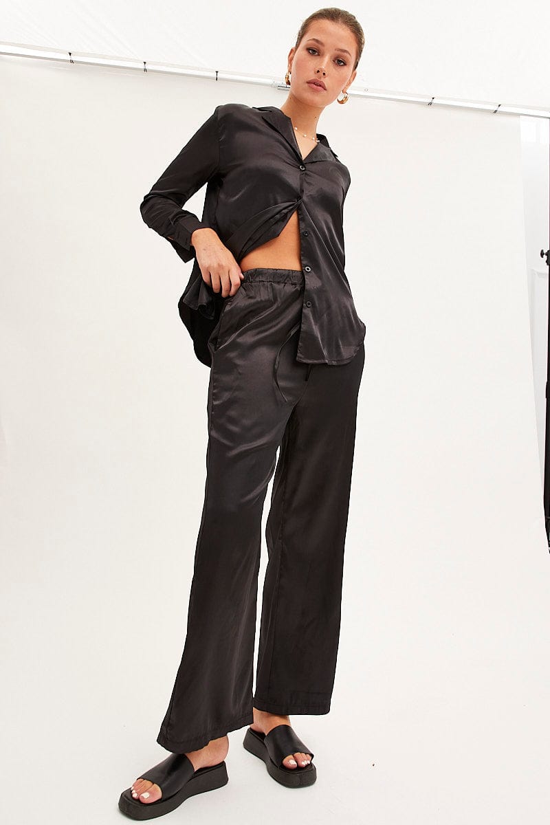 Black Wide Leg Pants | Ally Fashion