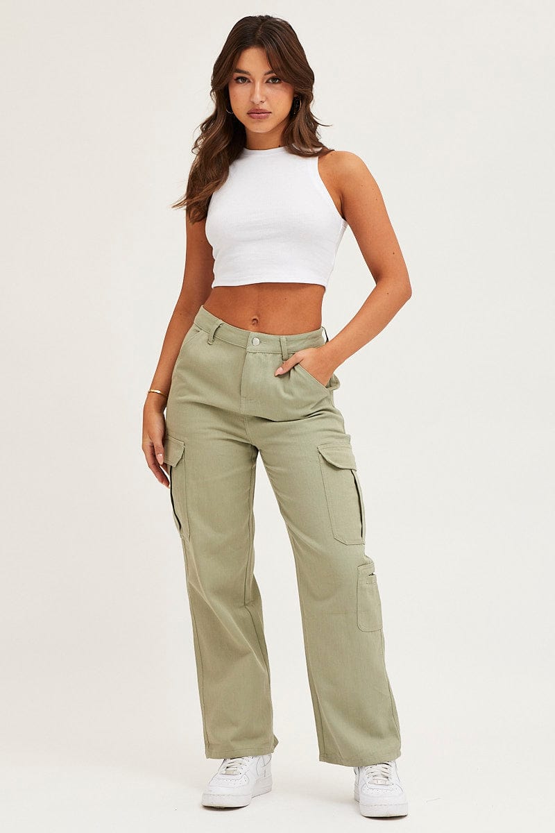 Buy Olive Trousers & Pants for Women by Bene Kleed Online | Ajio.com