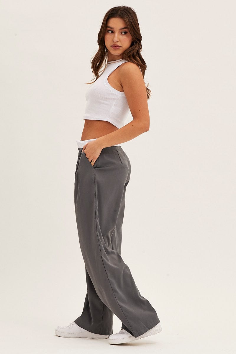 Buy Grey Trousers & Pants for Women by Styli Online | Ajio.com