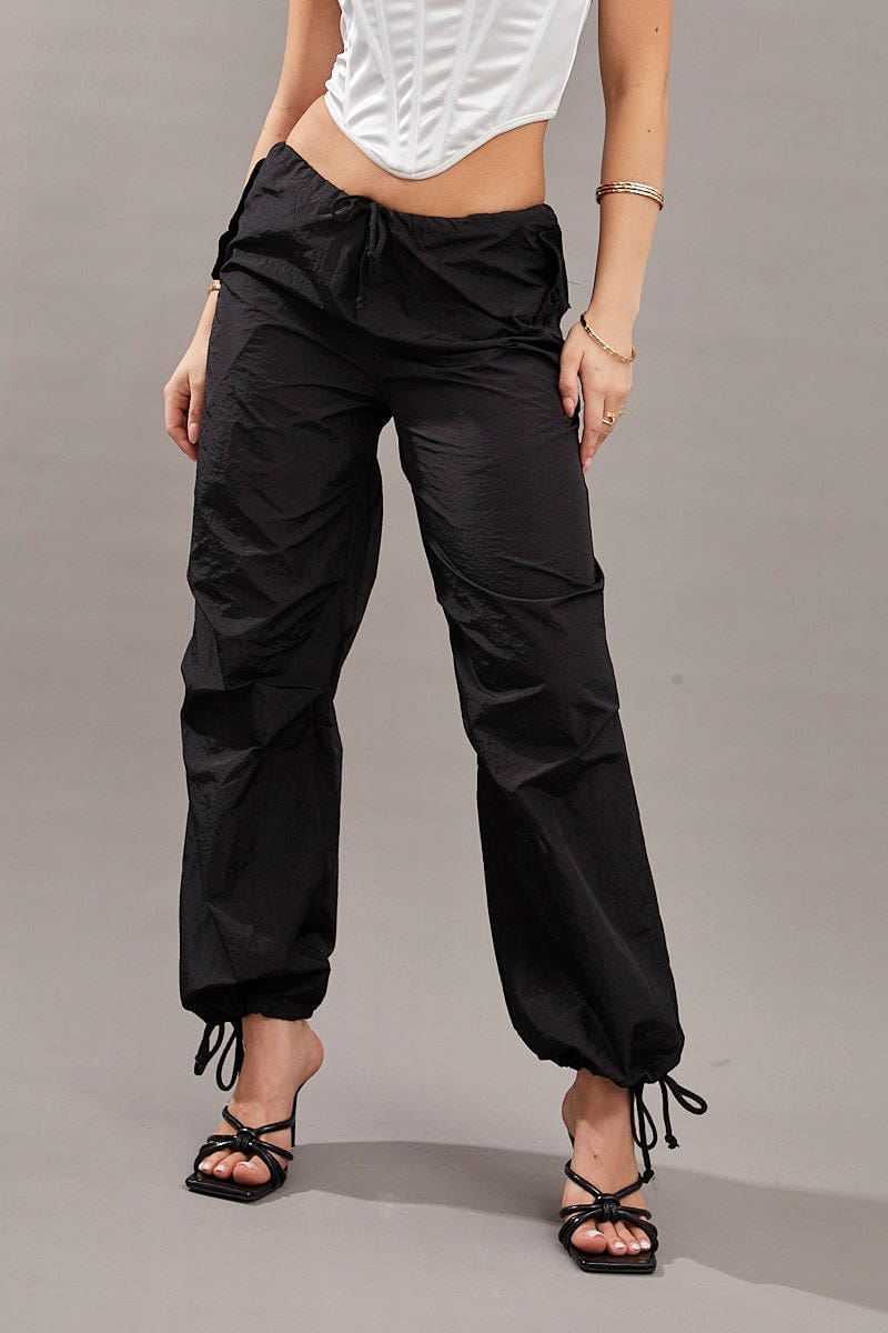 WIDE LEG PANTS White Utility Relaxed Pant Low Rise for Women by Ally