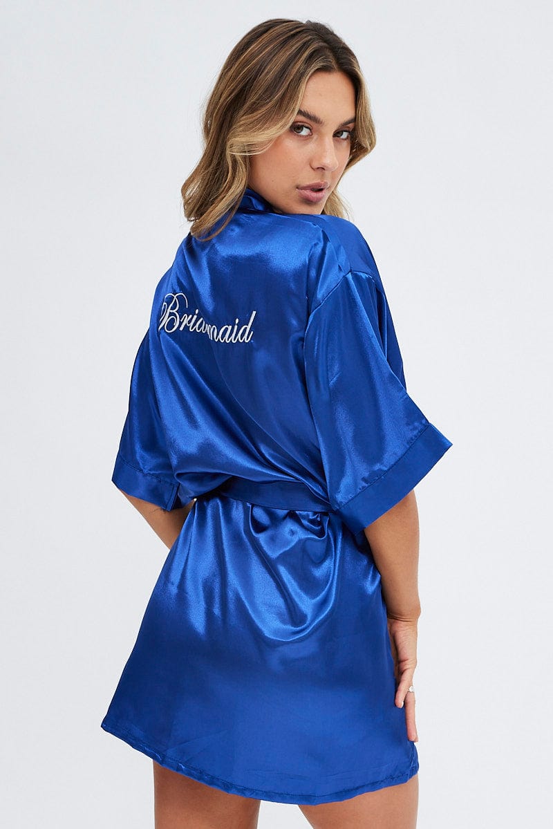 Blue Bridesmaid Nightgown for Ally Fashion