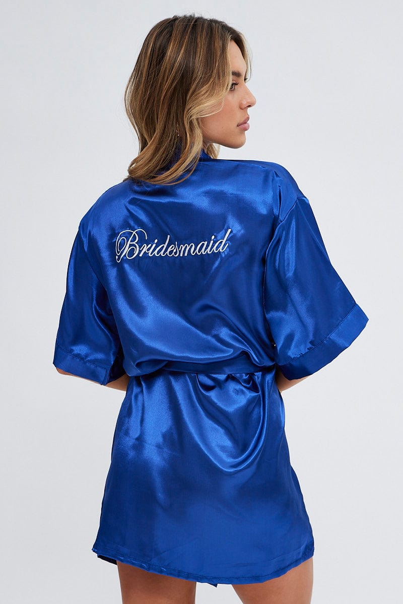 Blue Bridesmaid Nightgown for Ally Fashion