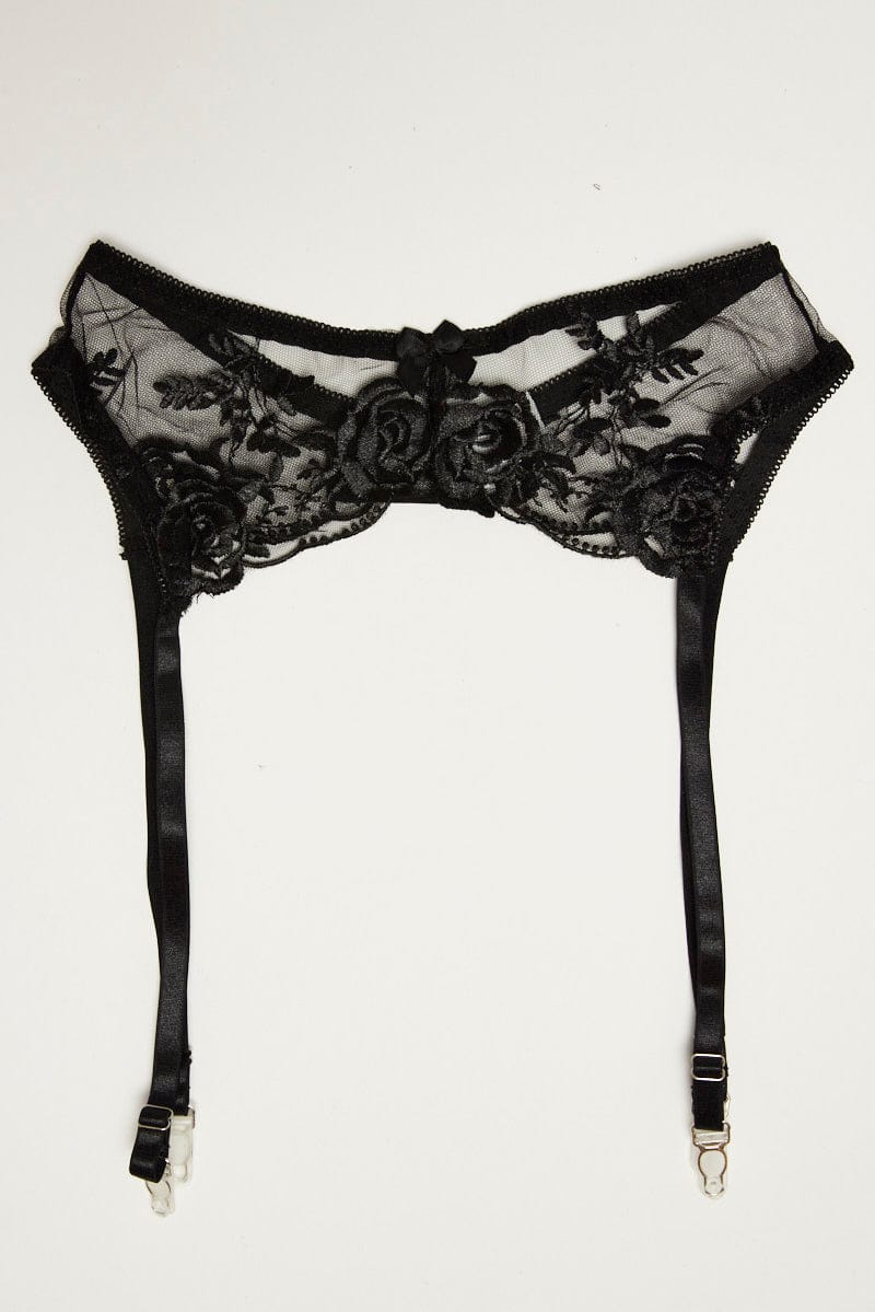 Black Embroidery Lingerie Set for Ally Fashion