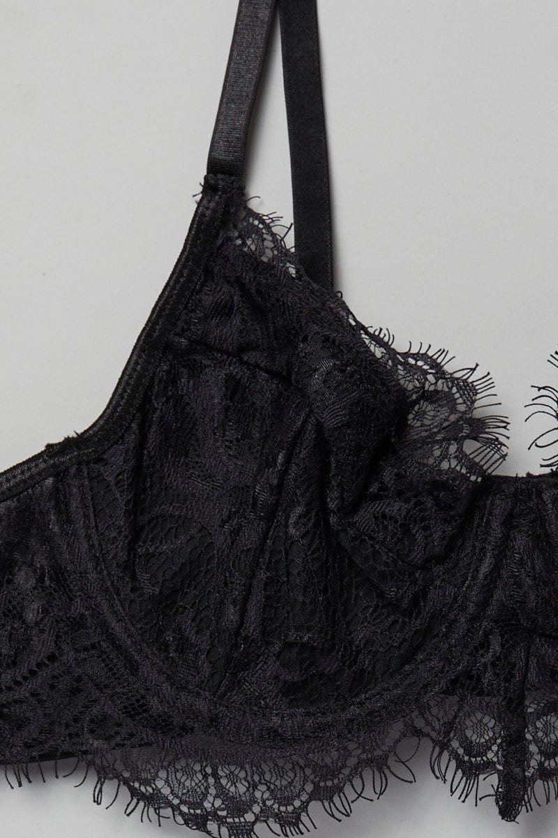 Black Lace Lingerie Set for Ally Fashion