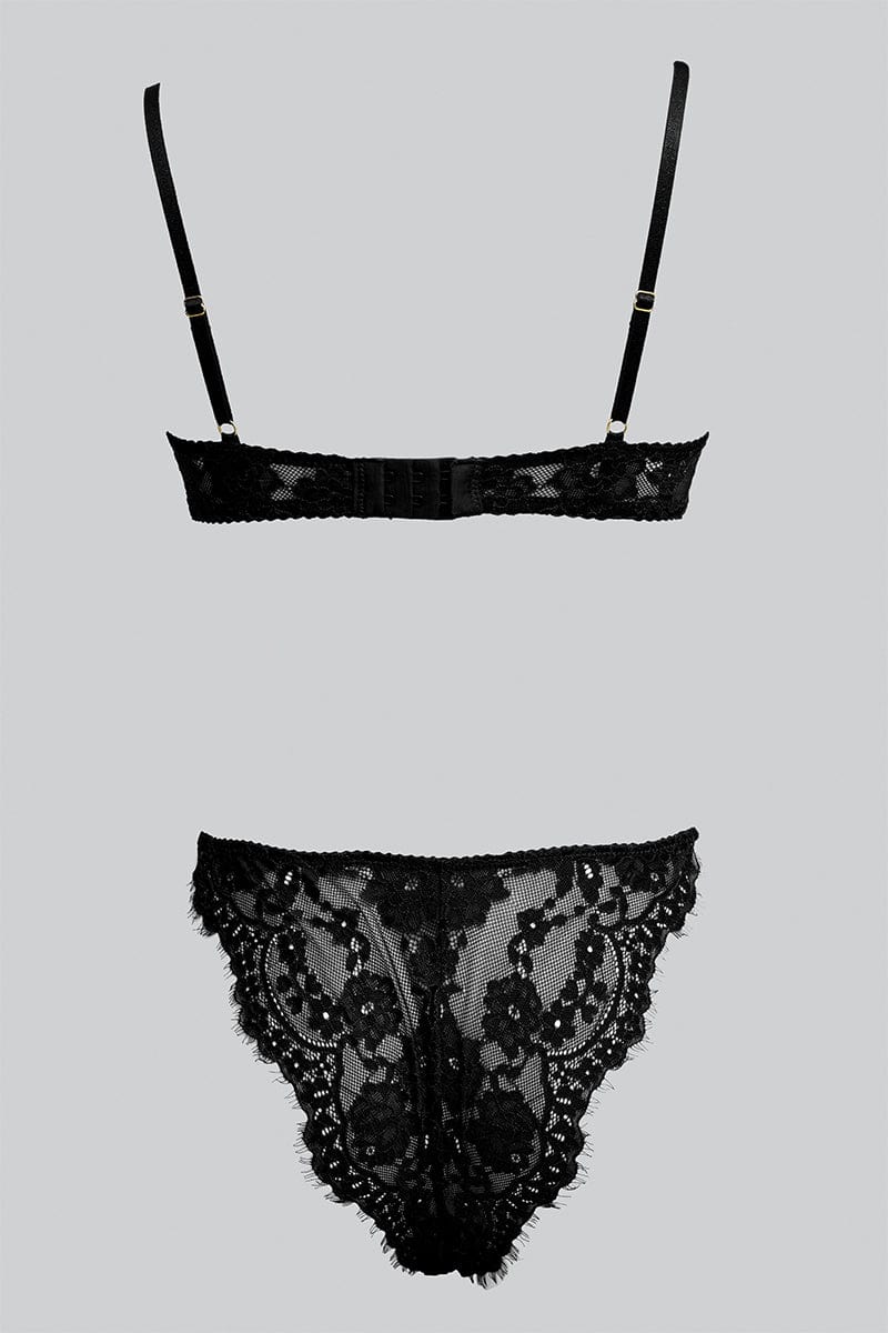 Black Lace Lingerie Set for Ally Fashion