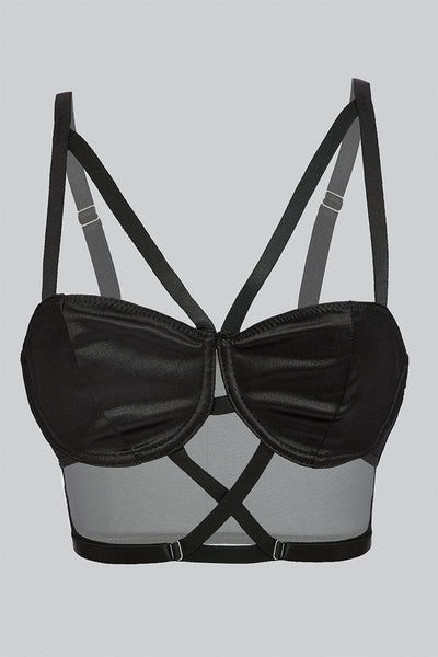 Black deals strappy bralette