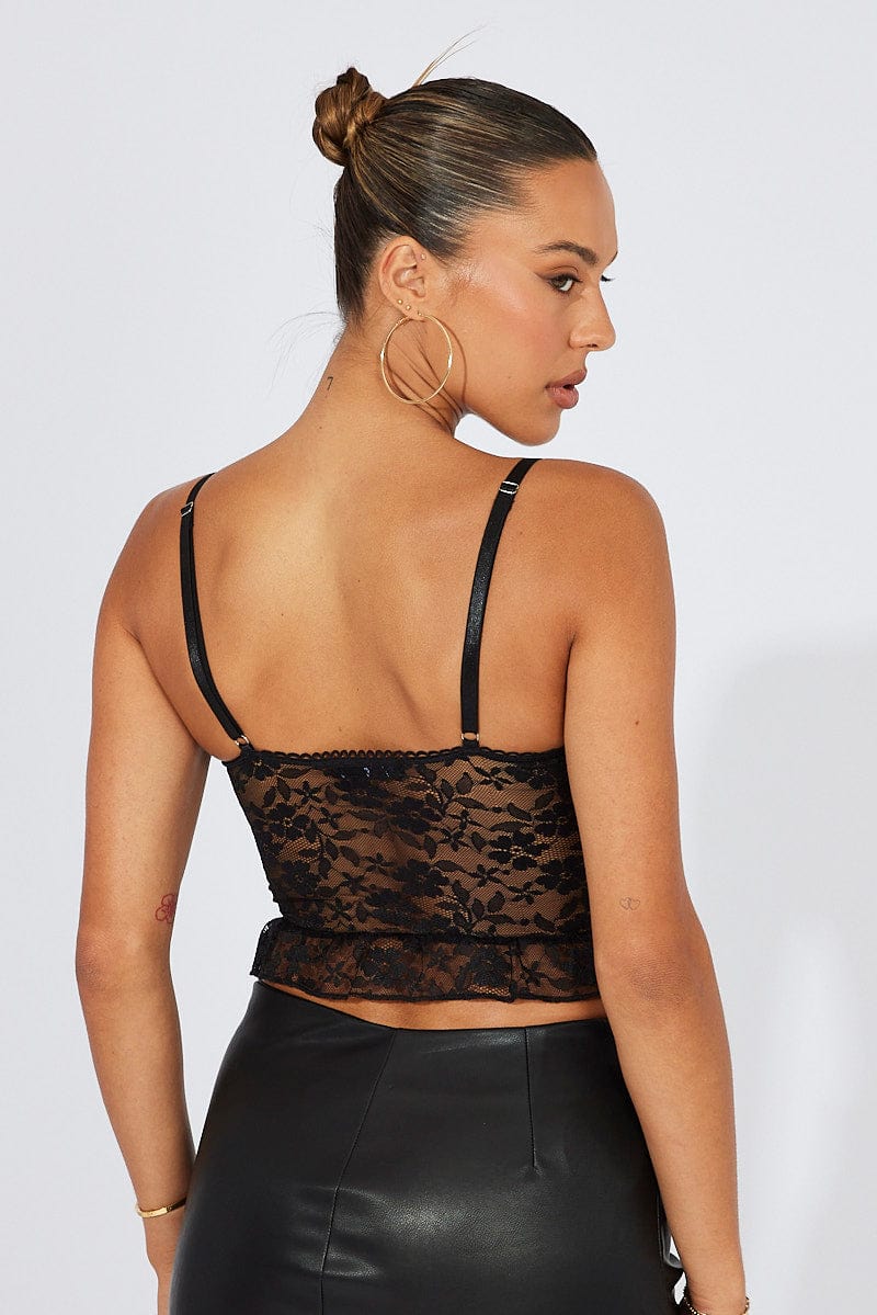 Black Lace Corset Top for Ally Fashion