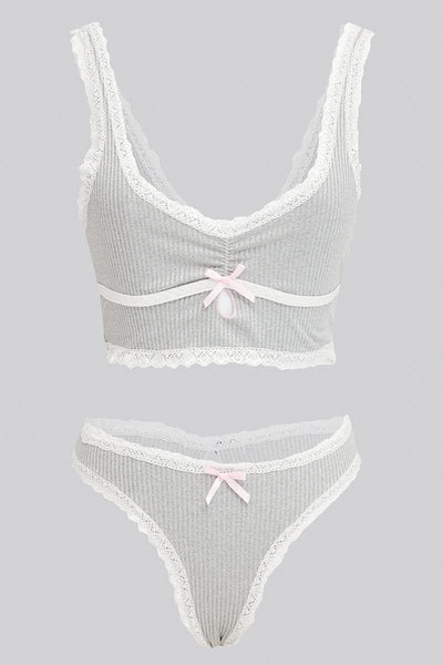 Urban Peaches - ❤️'Annalise' White Lace Underwear Set❤️ Buy it  here-- set