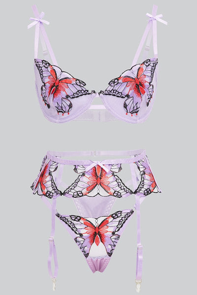 Buy Sunset Butterfly Ruffle Thong Panty - Order Panties online