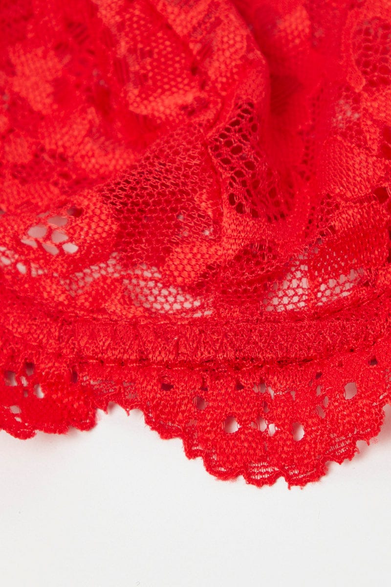Red Lace Lingerie Set for Ally Fashion